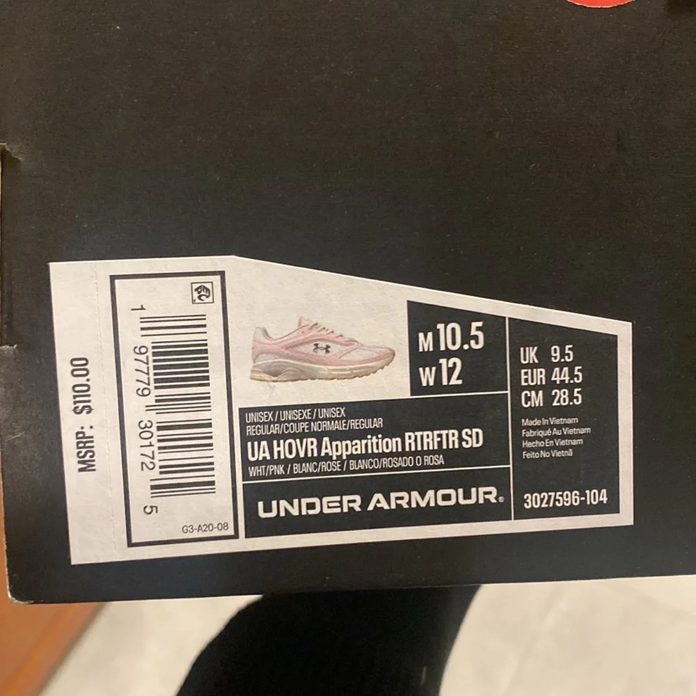 Under Armour US HOVR Apparition unisex pink sneaker - Picture 6 of 13